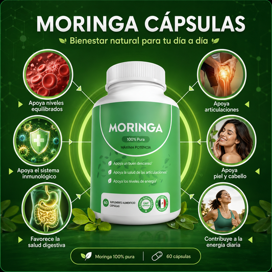 Moringa Pura 1200mg (90 Cápsulas)